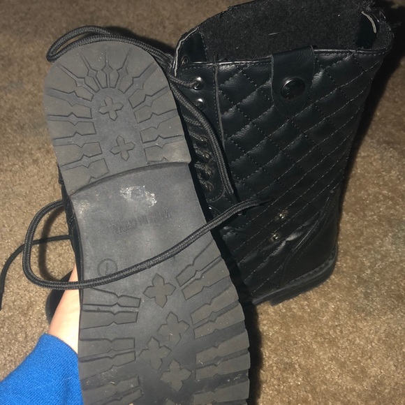 Black Combat Boots - Picture 4 of 4